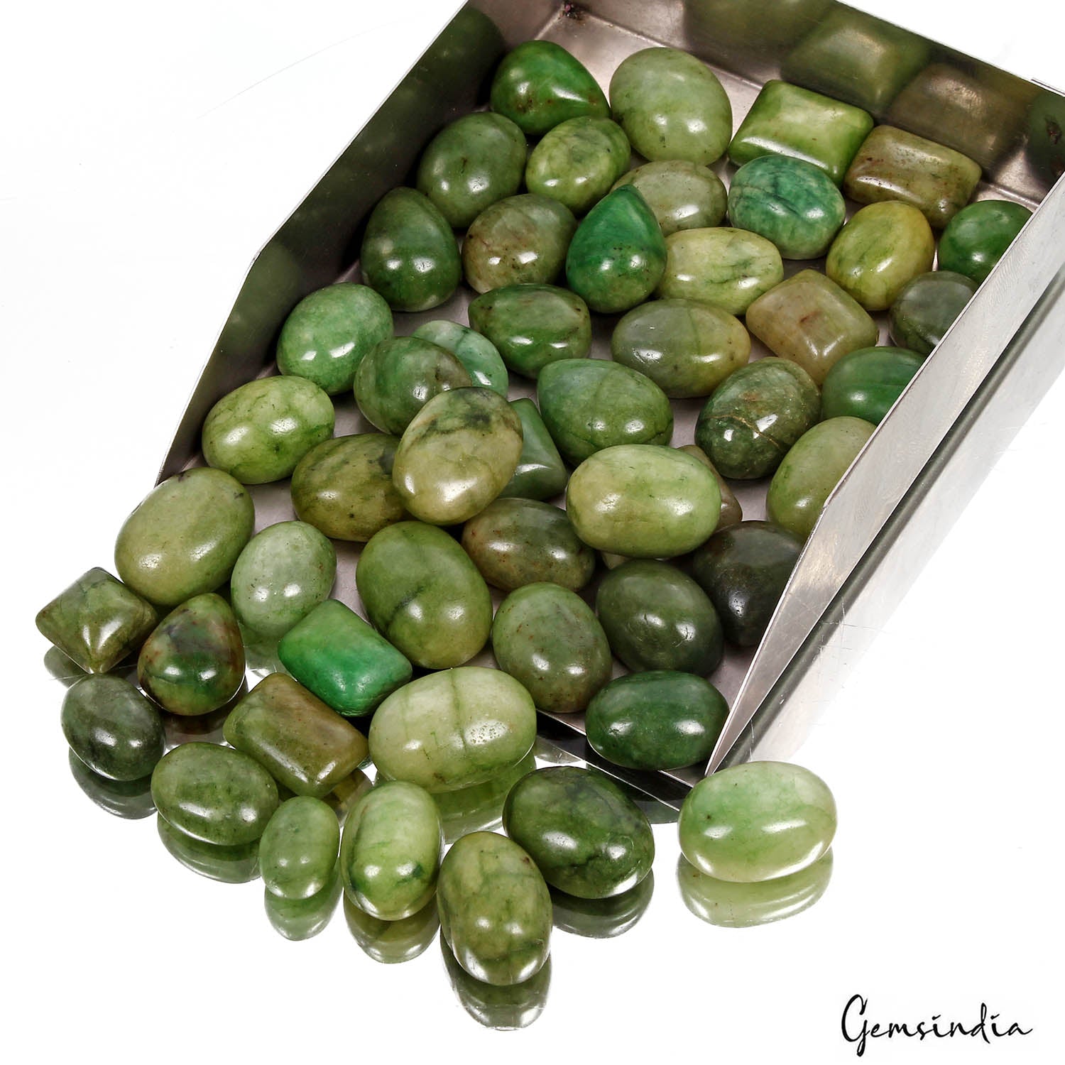 Brazilian Emerald Lot, Cabochon, Mix Cabochon, Color Enhanced — 51 Pieces, 12mm to 22mm, 1040 Ct, Brazil