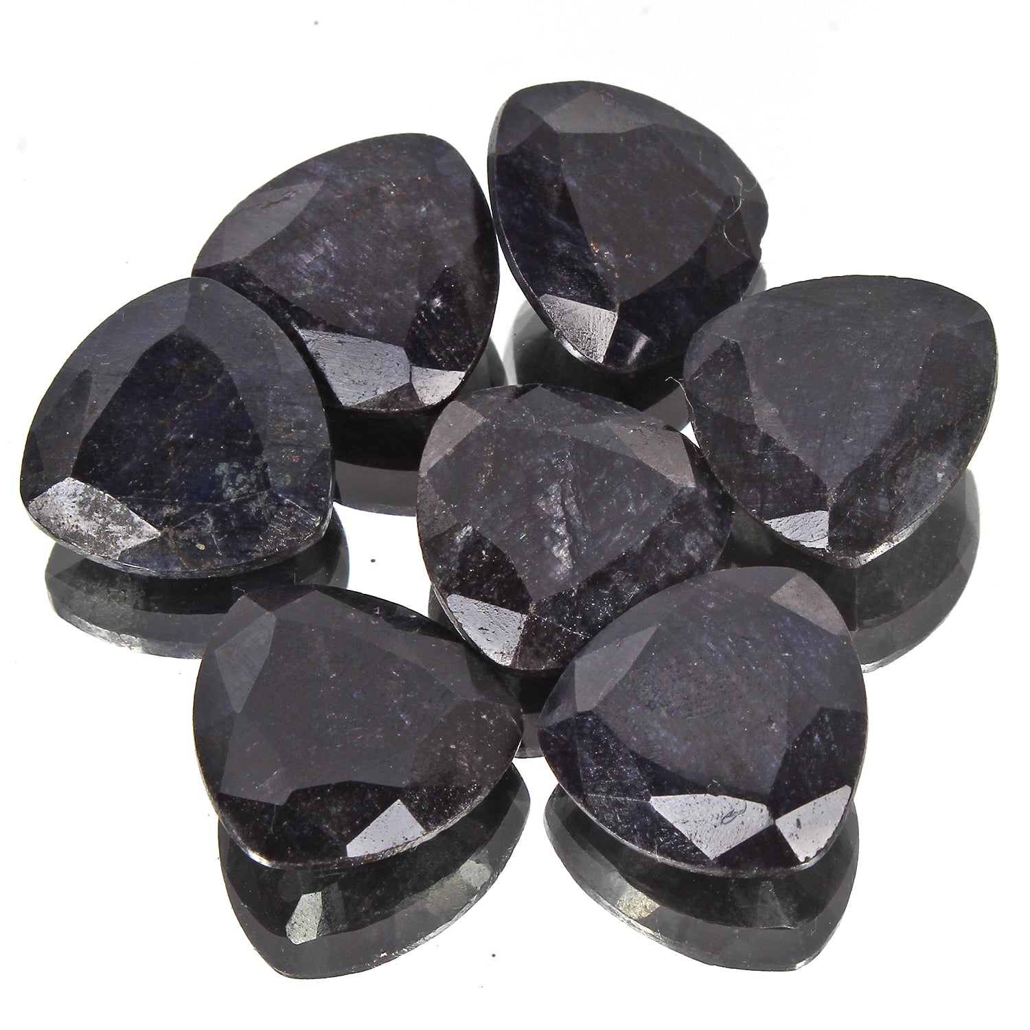 171.70 Ct/7 Pcs Natural Blue Sapphire Trillion Cut Calibrated 20mm Gem For Jewel