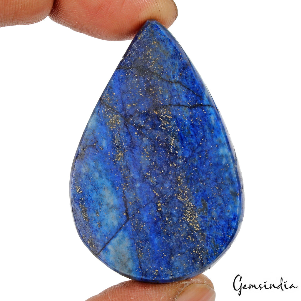 250 Cts Natural Blue Lapis Lazuli Pear Hand Carving Earth Mined Huge loose Gem