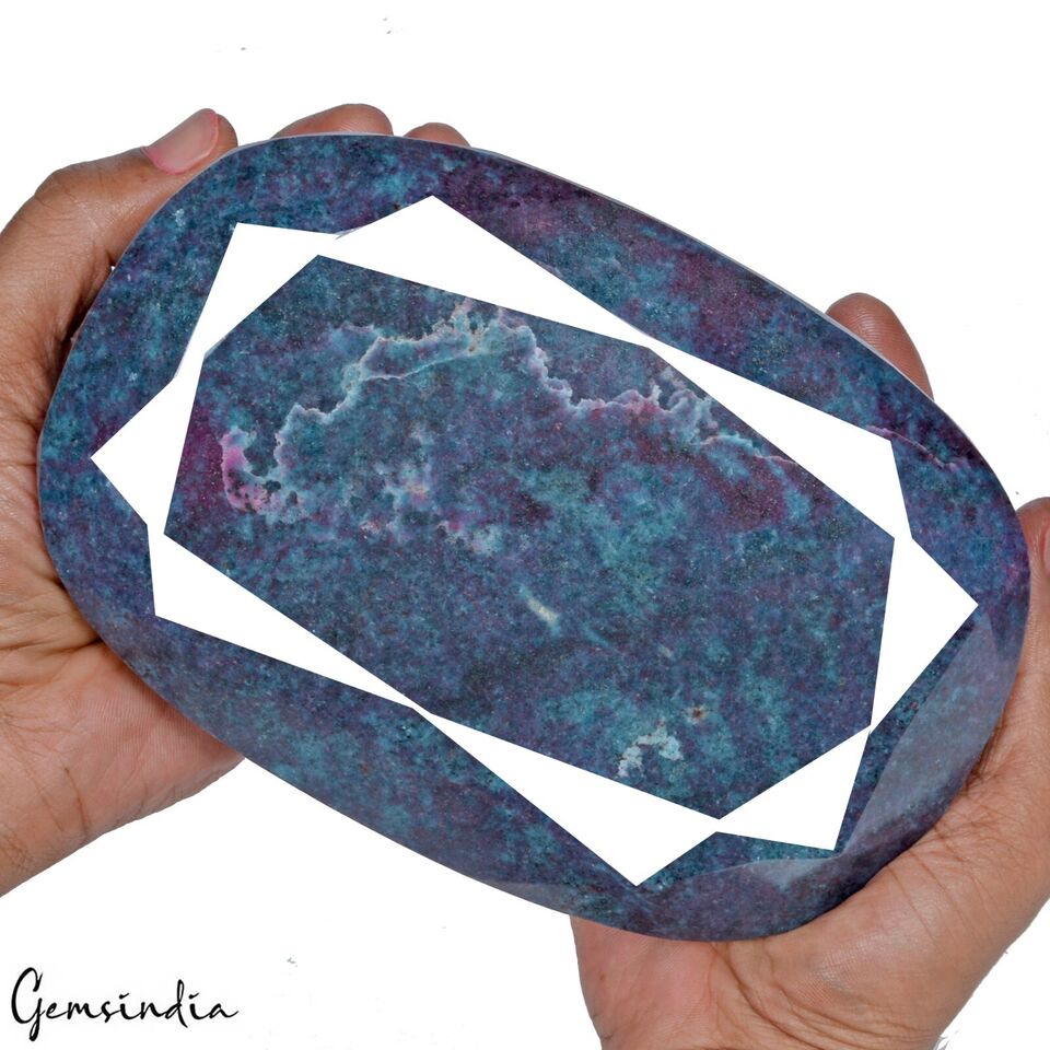 Natural Ruby Kyanite 3.9 Kilo Collectors Grade Untreated Oval Faceted Gemstone
