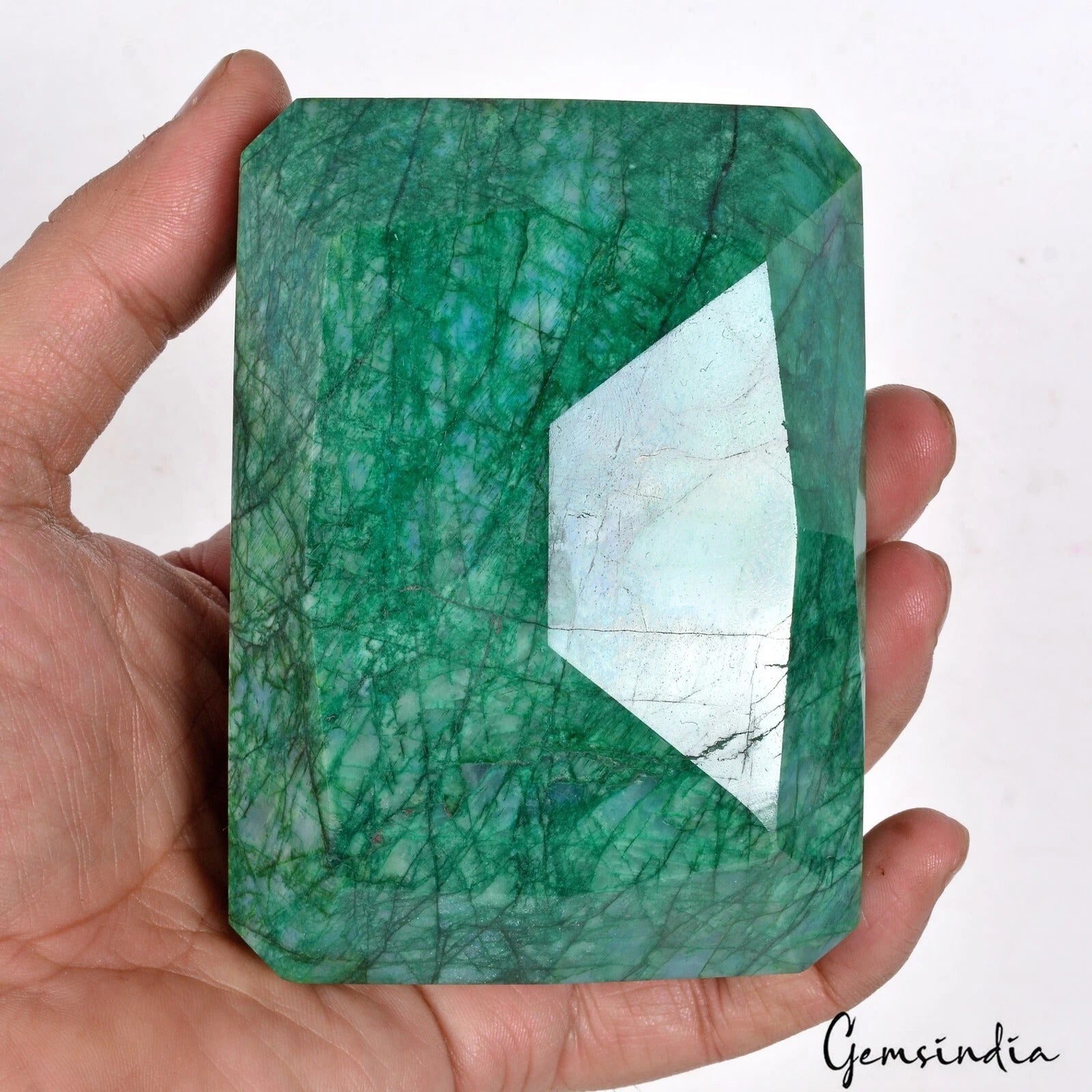 Certified 3915 Ct Natural Green Brazilian Emerald Octagon Shape Earth Mined Gems