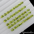 40 Pcs Natural Green Peridot 4x3mm Untreated/Unheated Oval Cut Loose Gemstones
