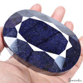 African Blue Sapphire Loose Gemstone, Color Enhanced — 103x73x36 mm, 2970 Ct, Africa