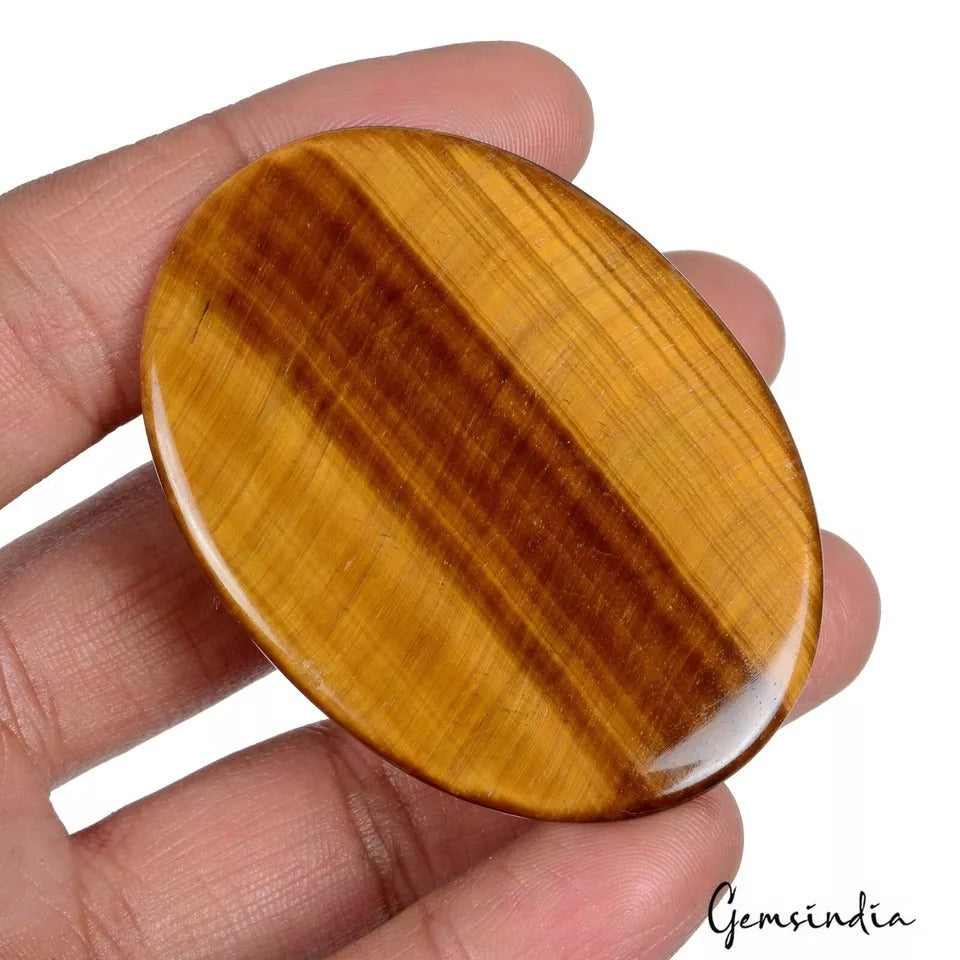 137.00 Ct Natural Brown Yellow Tiger Eye Oval Cab Loose Gems For Making Pendant