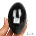 2200 Ct Natural Obsidian Crystal Healing Mineral Oval Cab Egg Gems With Stand