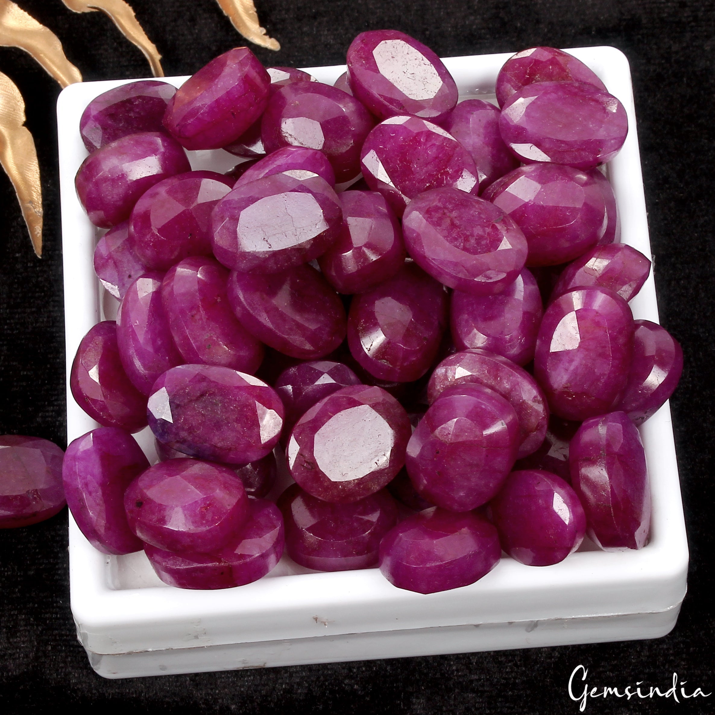 52 Pcs~ Natural Red Beryl Bixbite Utah Oval Cut Loose 1000 Ct Gemstones 17-20mm