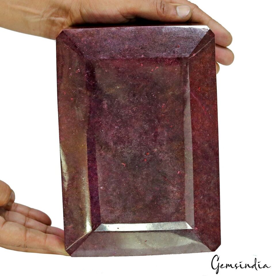 8.8 Kilo Natural Ruby Top Grade Madagascar Large Size Octagon Cut Gemstone AAA