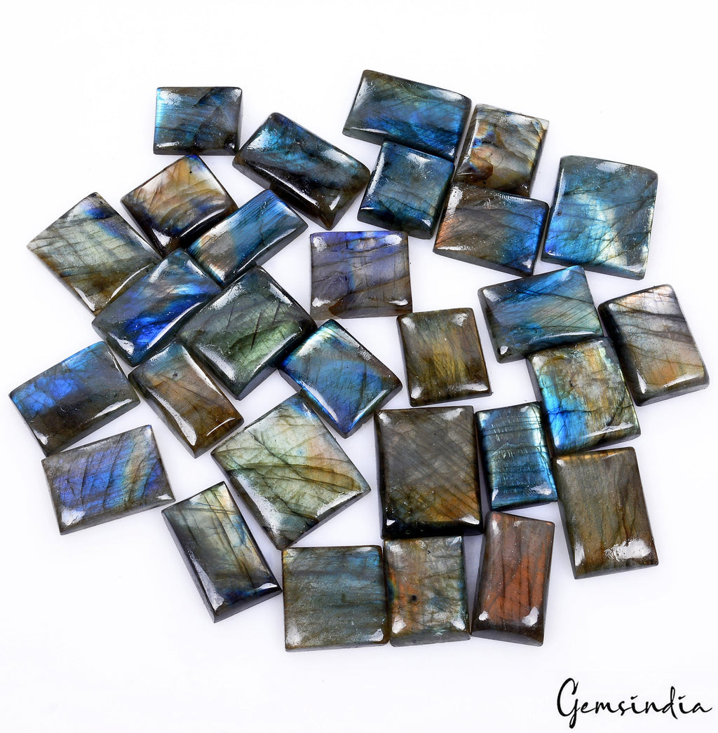 840 Cts/29 Pcs Natural Untreated Multi Shine Labradorite Baguette Cut Loose Gems