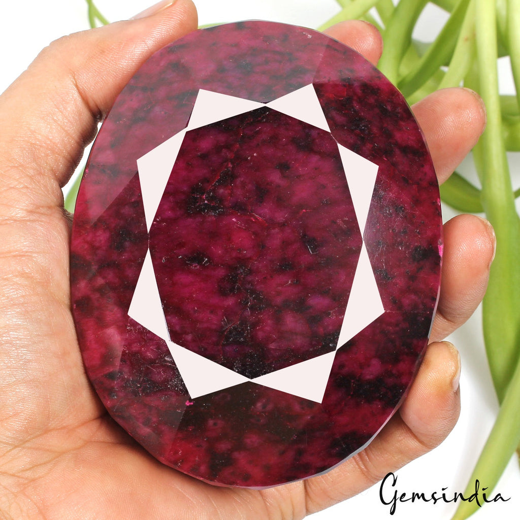 Natural Red Ruby 3720Ct Oval Cut Loose Earth mined Huge Gemstone from Madagascar