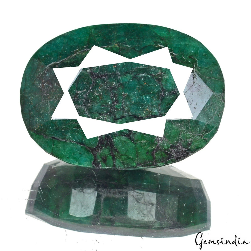 1335 Cts Natural Dark Green Emerald Oval Faceted Earth Mined Huge Size Loose Gem