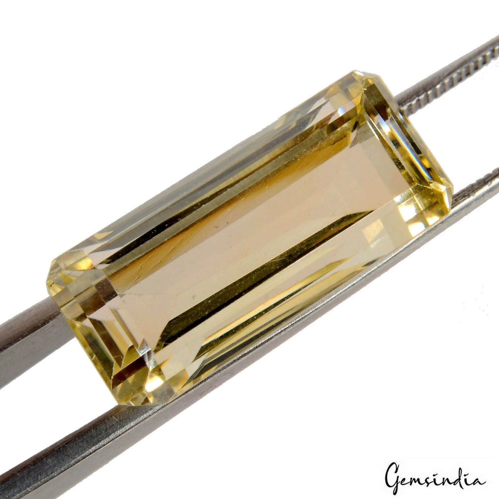 21 Ct Natural Untreated Golden Brazilian Yellow Citrine Octagon Cut Precious Gem