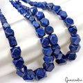 700 Ct/2 Strands Natural Blue Lapis Lazuli Gems Hexagon Cab Drilled Beads-12"