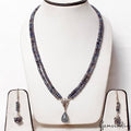 361.40 Cts Natural Untreated Blue Sapphire Gem Round Beaded Handmade Jewelry Set