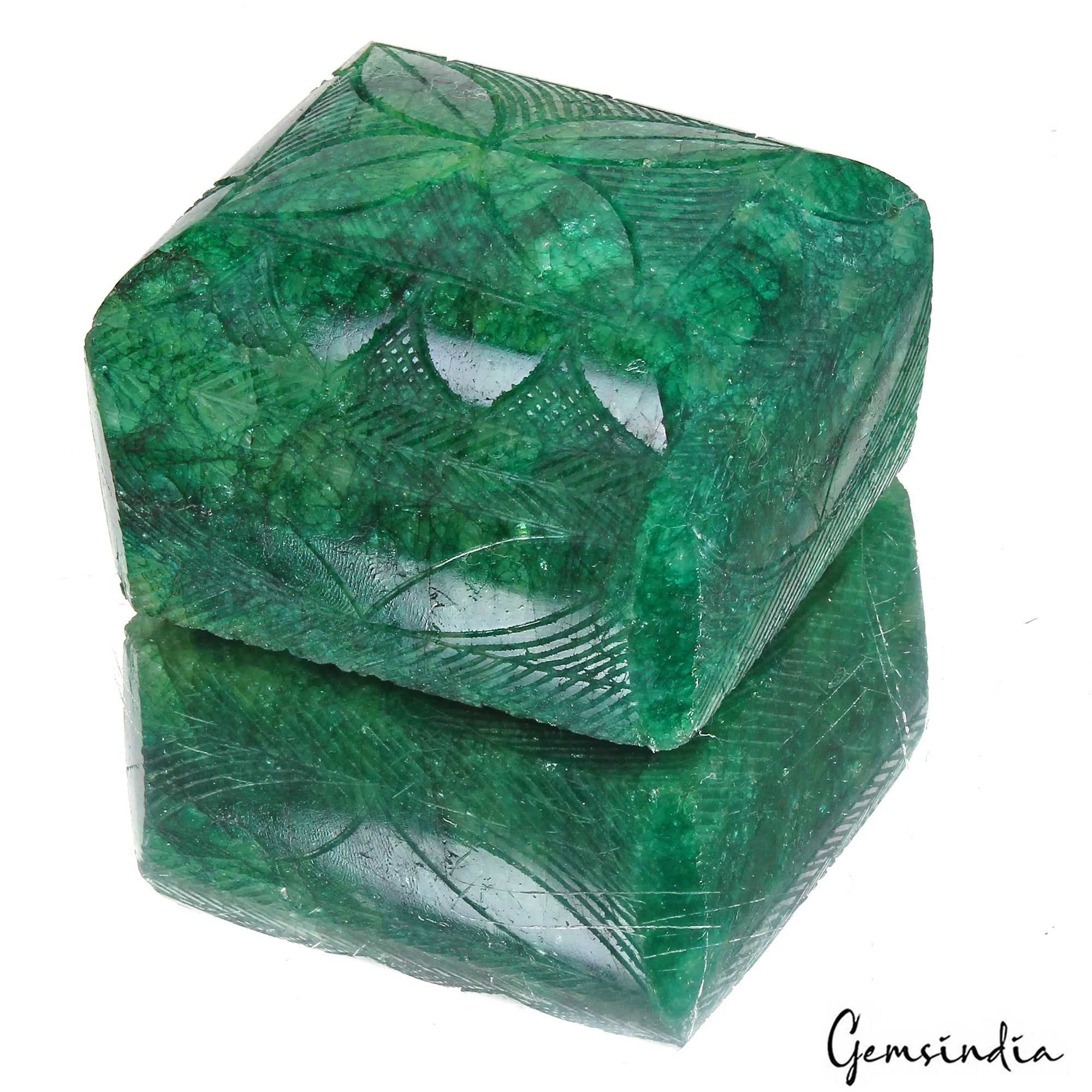 3020 Ct Natural Brazilian Green Emerald Octagon Cut Carving Masterpiece Huge Gem