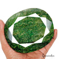 Emerald Loose Gemstone, Oval Cut, Color Enhanced — 114 x 98 x 56mm, 5000 Ct