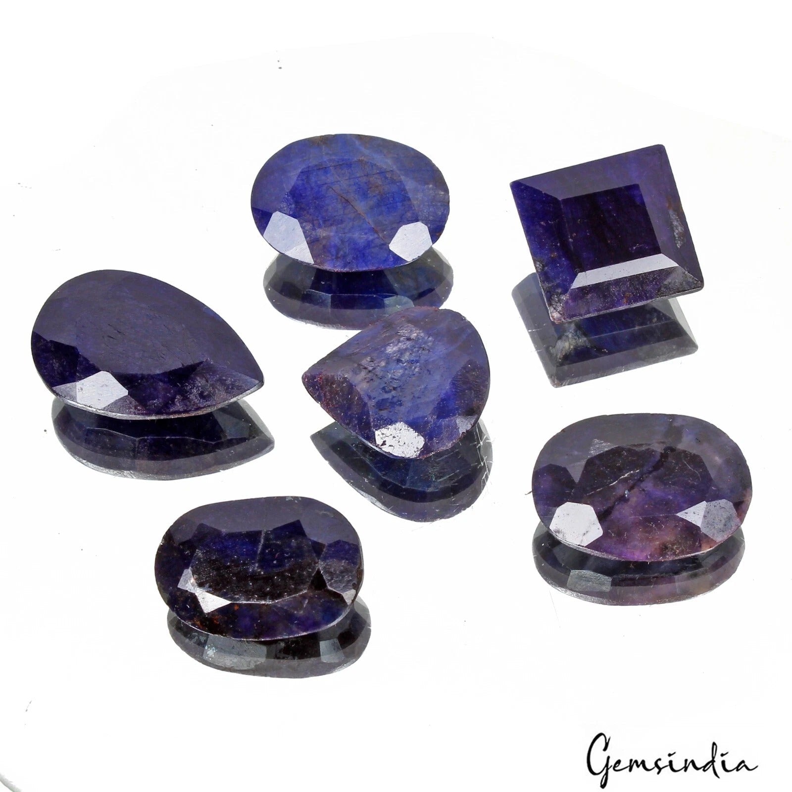 330 Ct Natural Blue Sapphire Mix Faceted Ring Size Loose Gems Lot For Jewelry