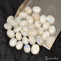 370 Ct/32 Pc Natural White Moonstone w/ Blue Shine Oval Cabochon Loose Gemstones