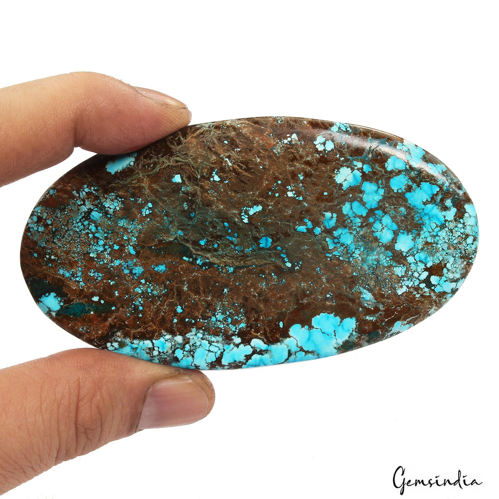 440 Ct Blue Spiderweb Turquoise Oval Cabochon Arizona Loose Huge Gems From U.S
