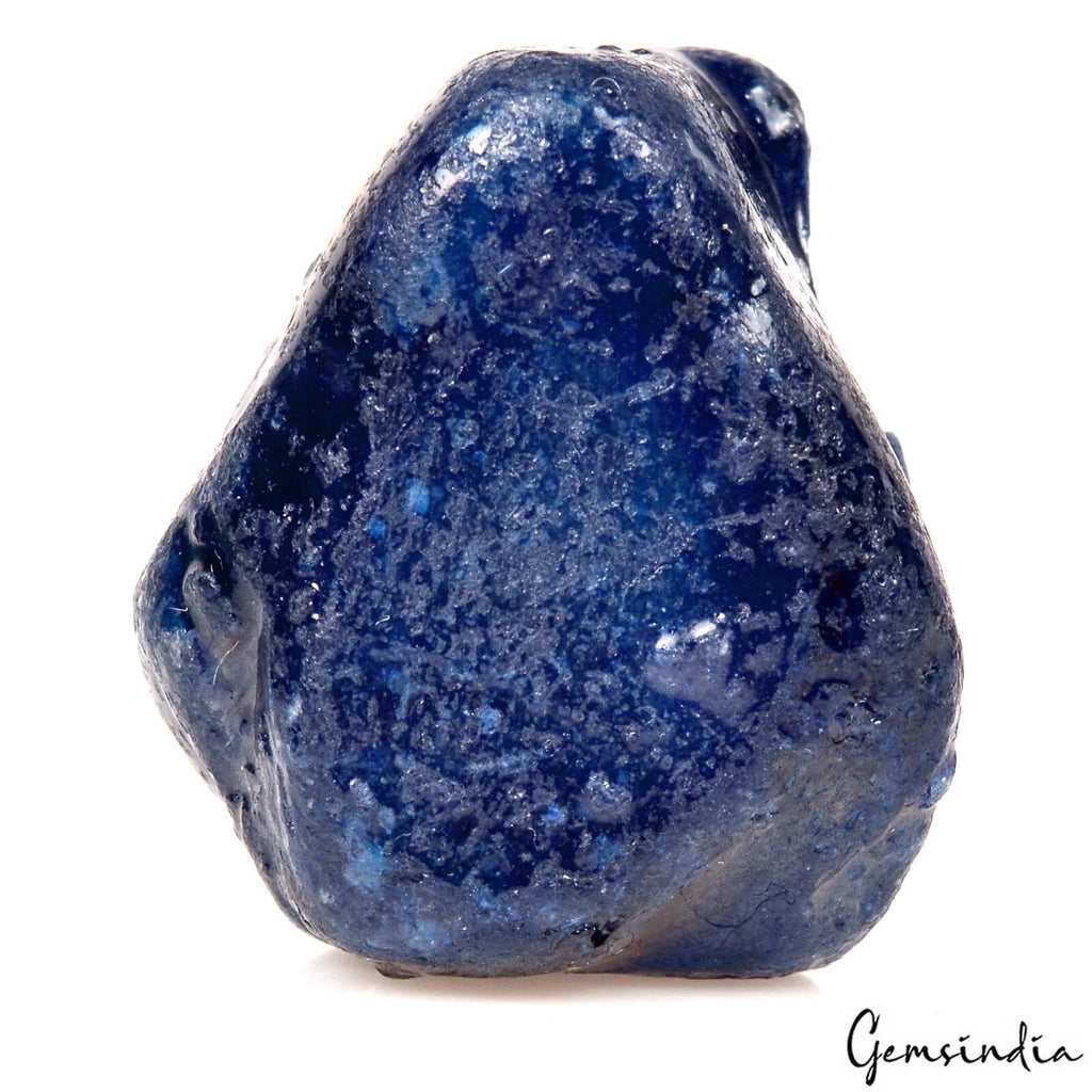 61.80 Cts Natural Sapphire Rough Vibrant Blue Certified Stunning Loose Gemstone