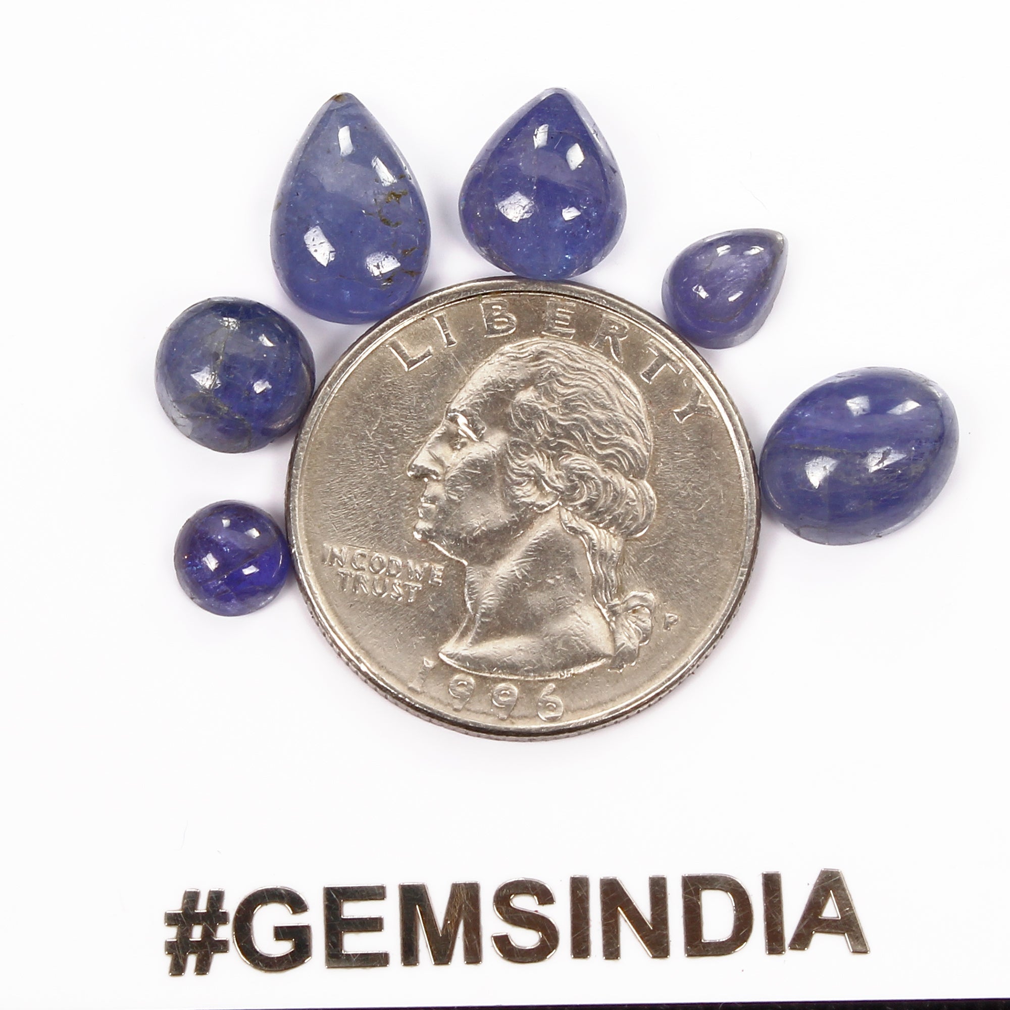 17.80 Cts/6 Pcs Natural Untreated Violet Blue Tanzanite Mix Cab Gems For Jewelry