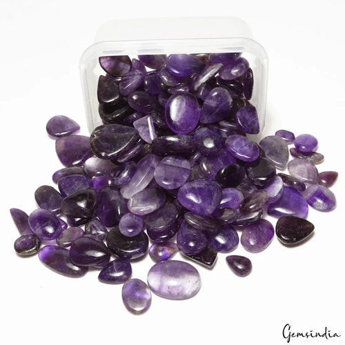 Amethyst Lot, Cabochon — 159 Pieces, 10mm to 32mm, 2760 Ct, Brazil