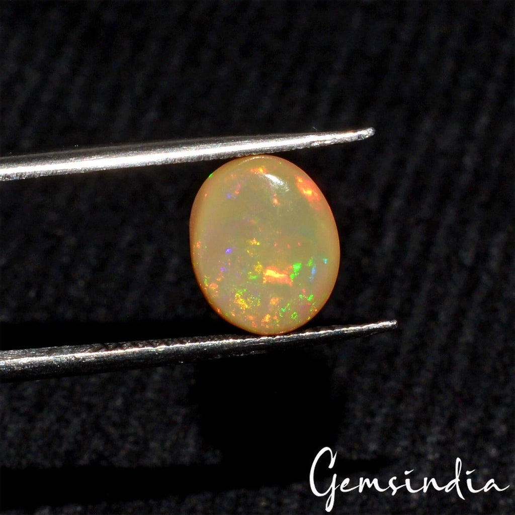 Certified 1.50 Cts Natural Untreated Ethiopian Welo Fire Opal Oval Gem For Ring