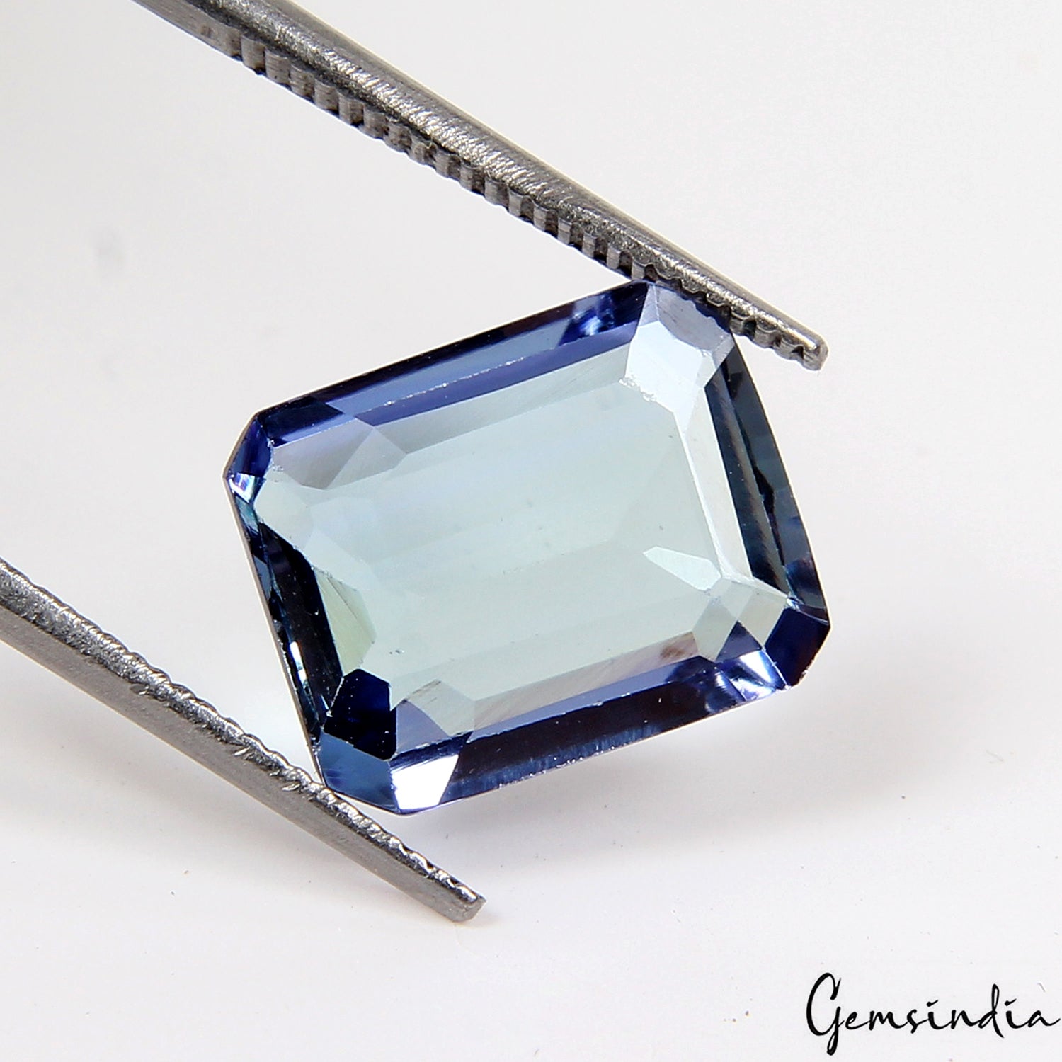 4.35 Ct Natural Tanzanite Emerald Cut Vibrant Blue Loose Certified D Block Gem