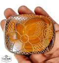 Natural Yellow Brown Tiger Eye Cushion Hand Carved Earth Mined 1290 Ct Loose Gem