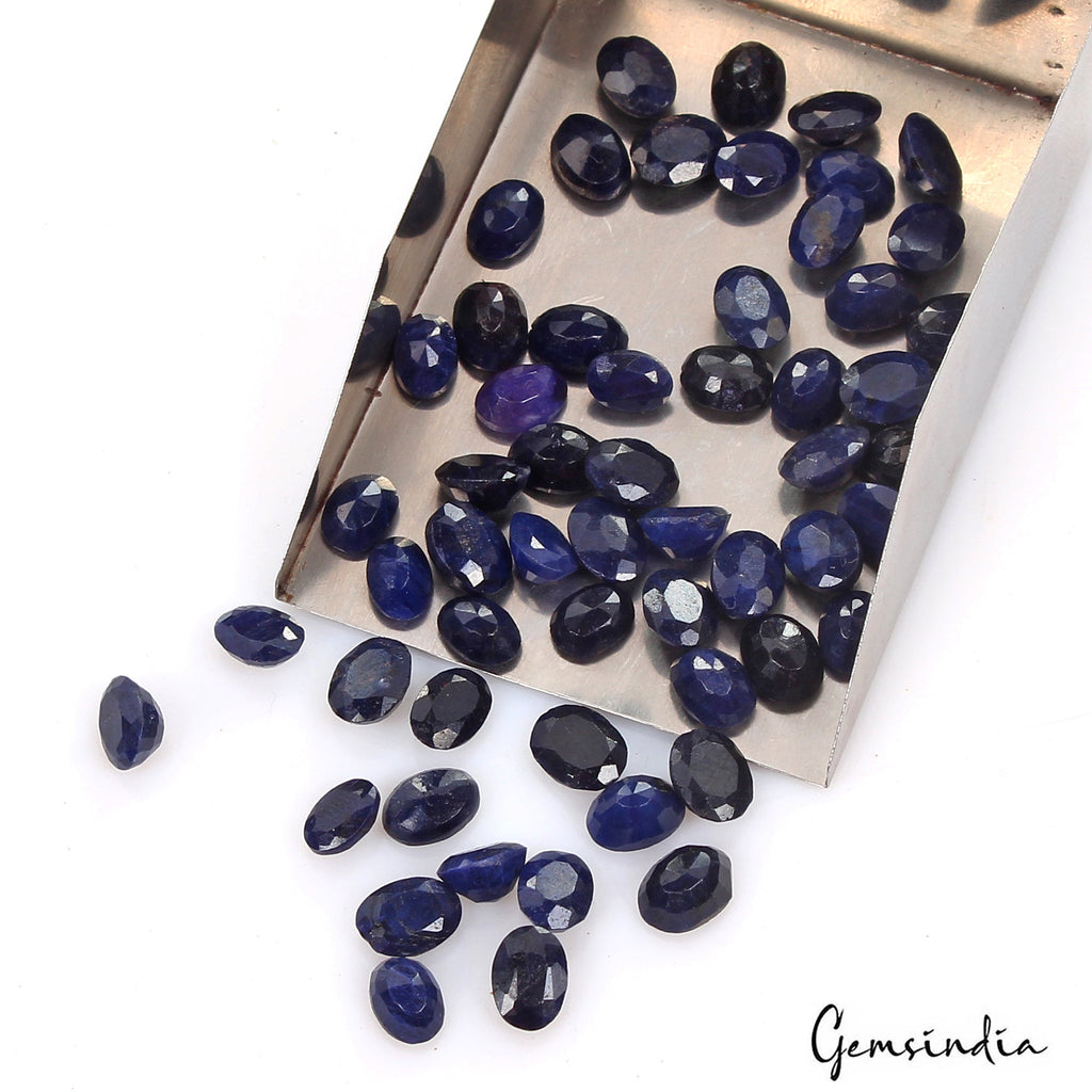 65.40 Ct Natural Blue Sapphire Oval Faceted Loose Gems Lot 57 Pcs For Jewelry