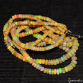 Natural Ethiopian Welo Fire Opal Rondelle Beads 14"Each/3 Strand ~ 162.10 Ct