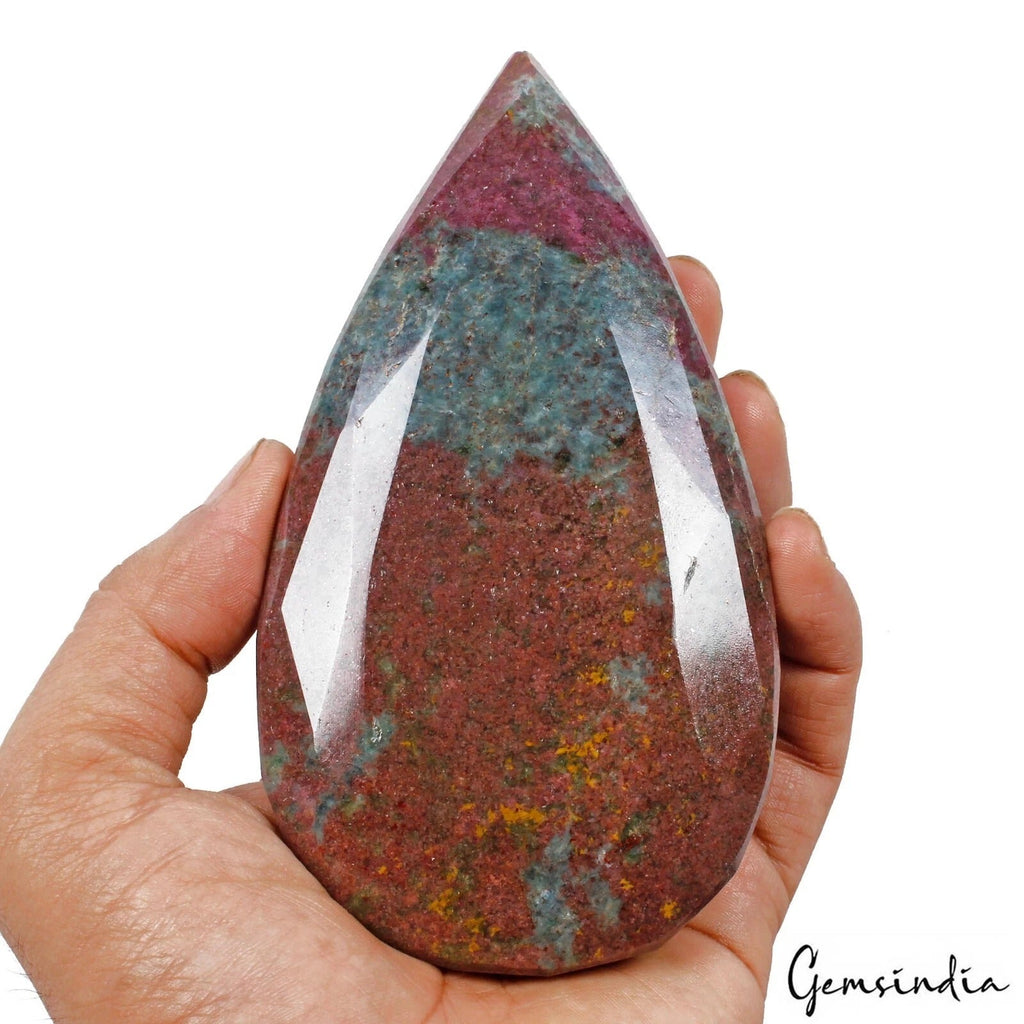 3300 Ct Natural Untreated Red Blue Green Ruby Kyanite Earth Mined Pear Cut Gems