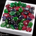 Ruby Lot, Loose Gemstone, Color Enhanced, Red — 54 Pieces, 14mm to 18mm, 550 Ct