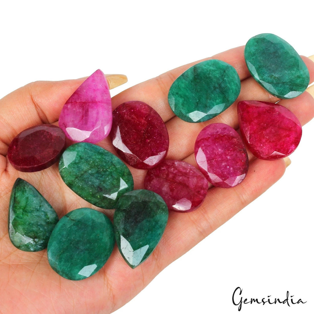 Beryl Lot, Loose Gemstone, Color Enhanced, Pink — 12 Pieces, 22mm to 30mm, 450 Ct