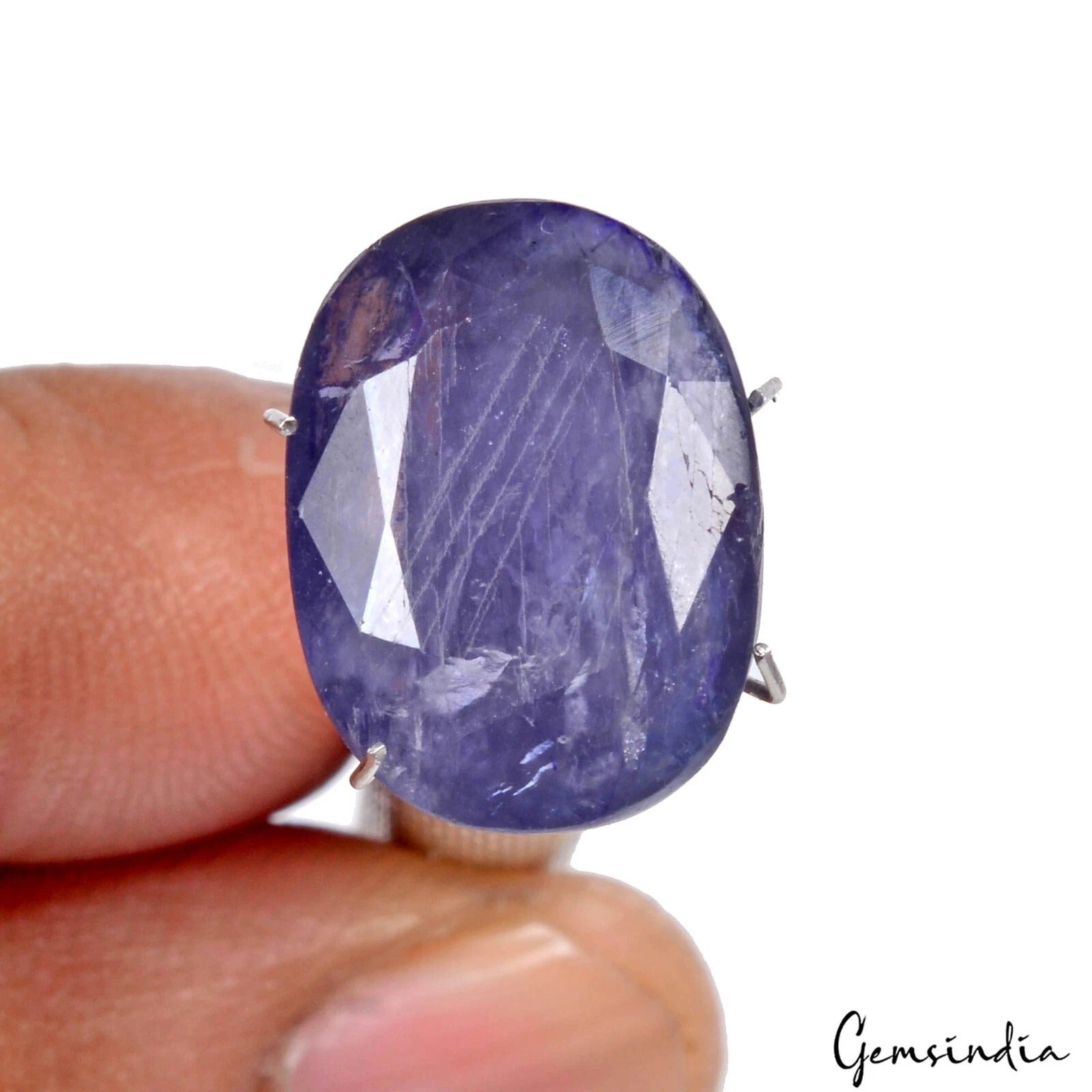 Certified 10.00 Cts Natural Untreated Blue Iolite Oval Cut Loose Gems For Ring