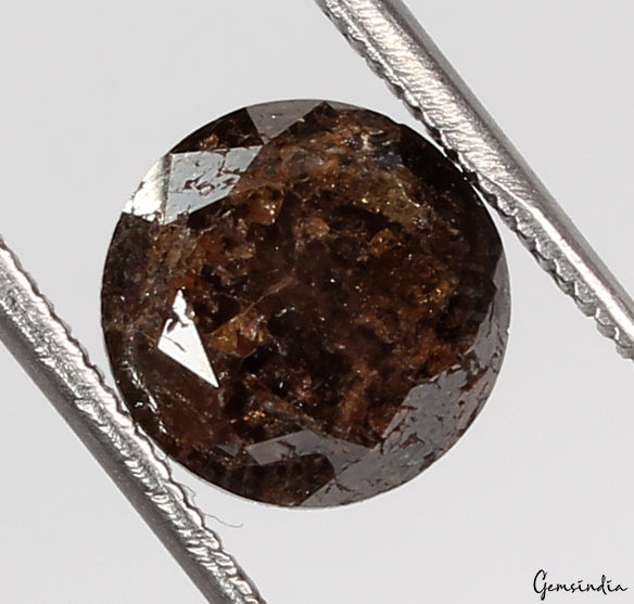 3.56 Ct Natural Salt and Pepper Brown Diamond – Rare Round Shape Loose Diamond