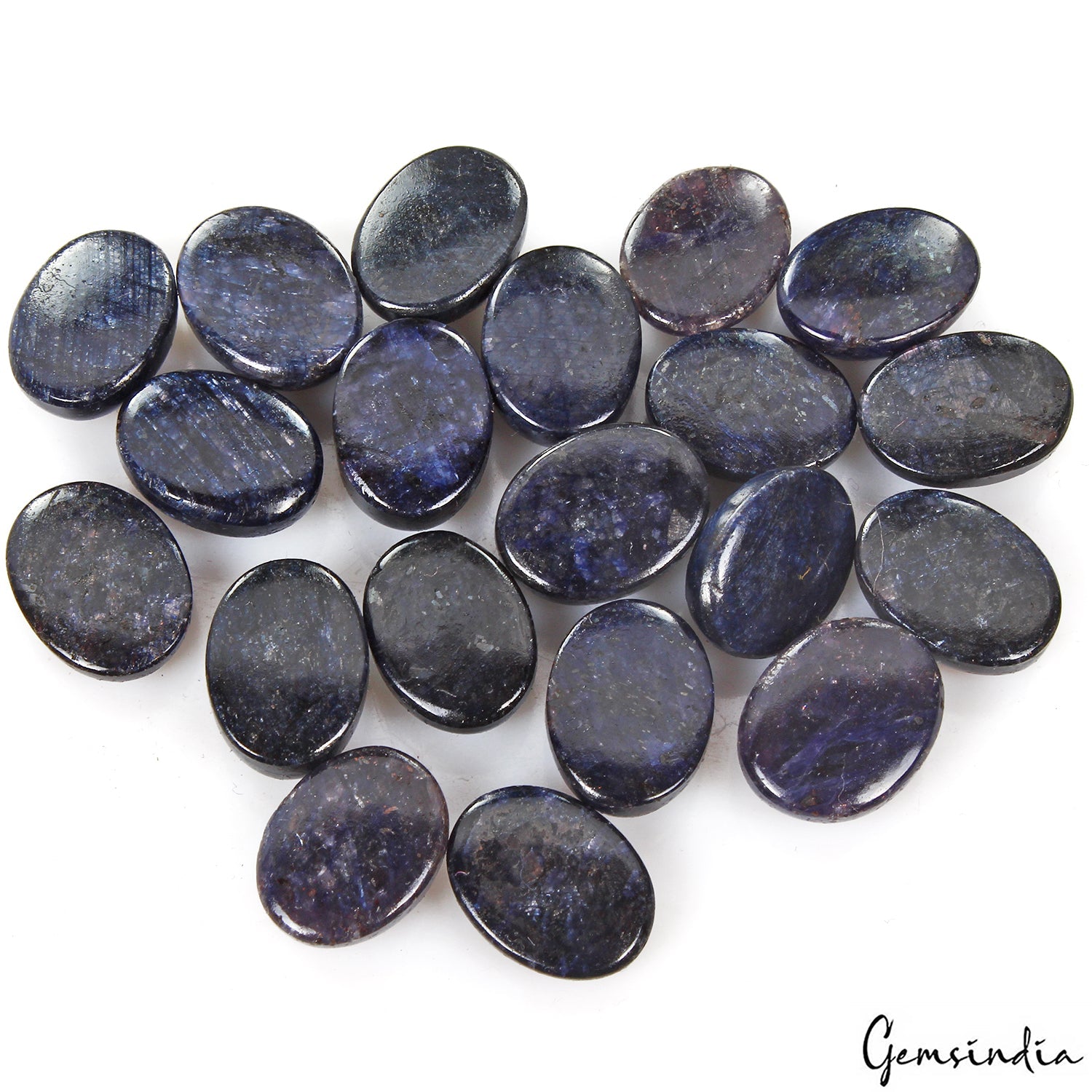 263 Ct Natural Deep Blue Sapphire Oval Cabochon Loose 14-15mm Gemstones ~ 20 Pcs