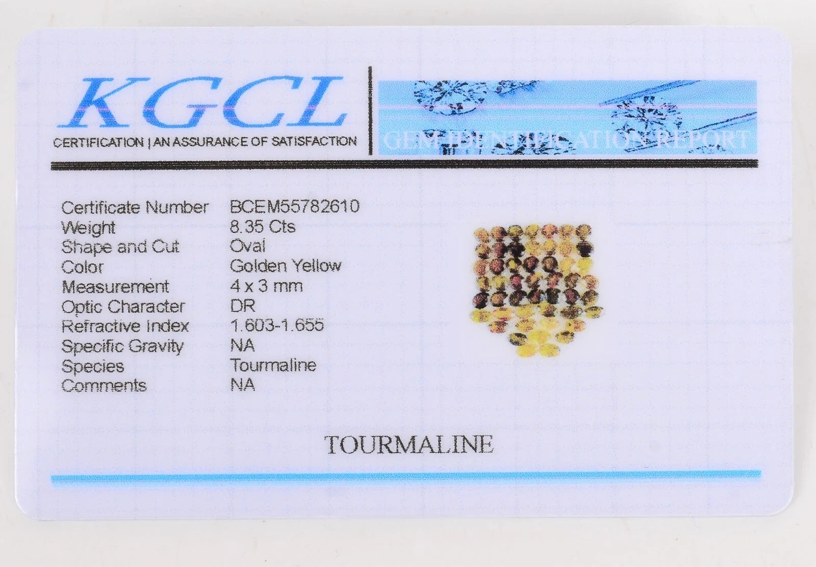 Certified 8.35 Ct Natural Yellow Brown Tourmaline 4x3mm Loose Jewelry Gemstones