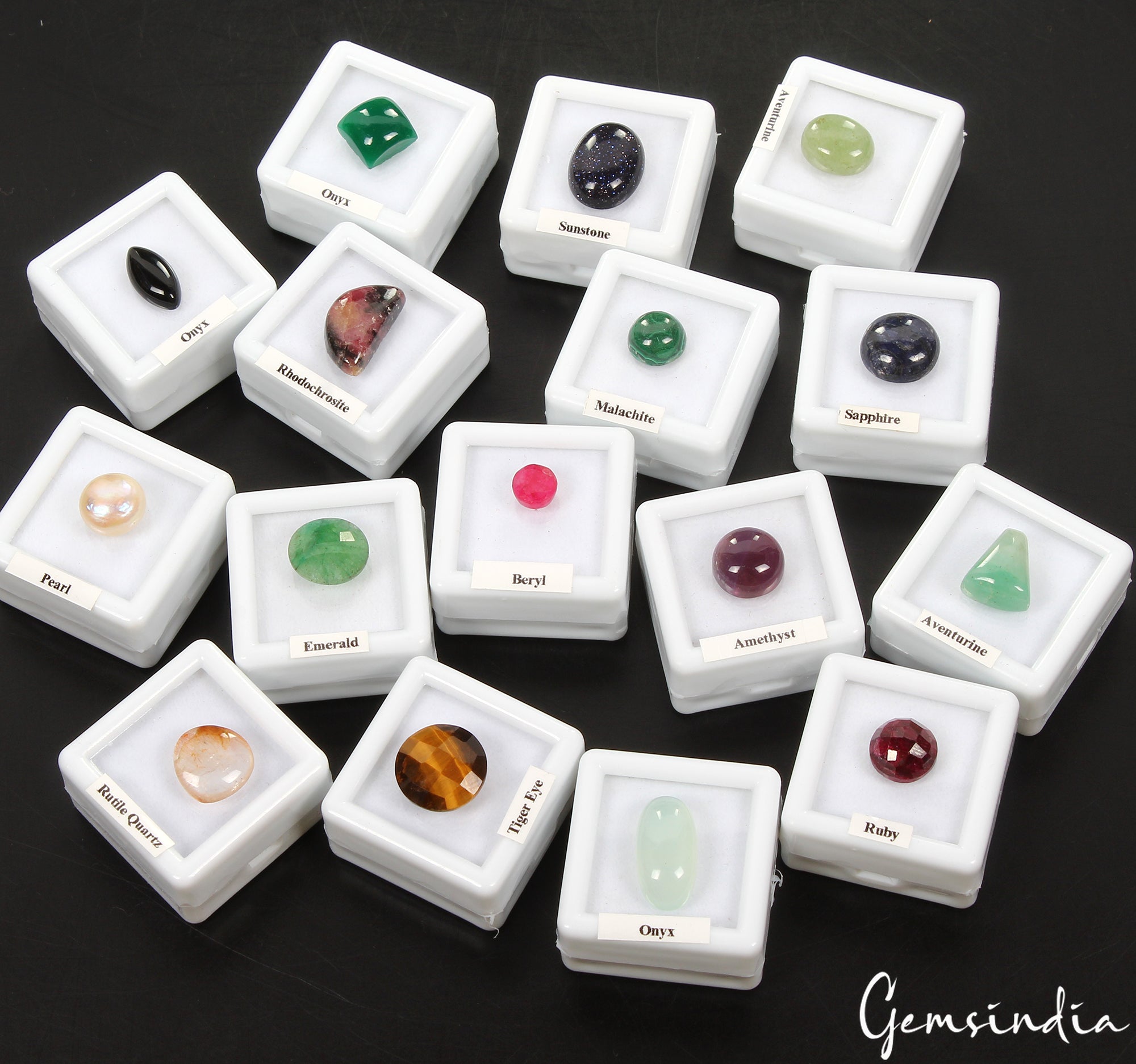 Huge Mixed Lot 16 Genuine Semi-Precious Loose Gemstones Jeweler Collection Grade