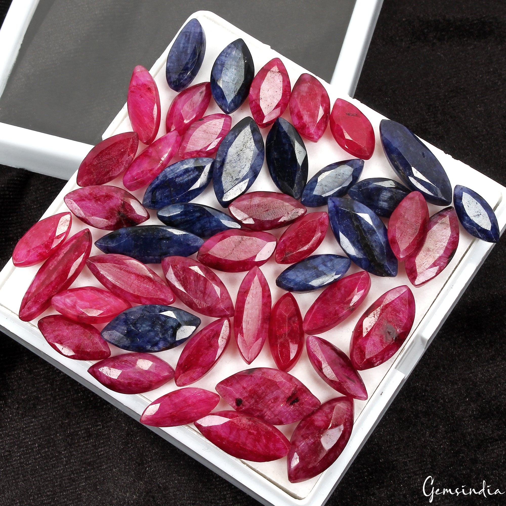 350 Cts Natural Red & Blue Beryl Marquise Cut Loose Jewelry Making Gemstones