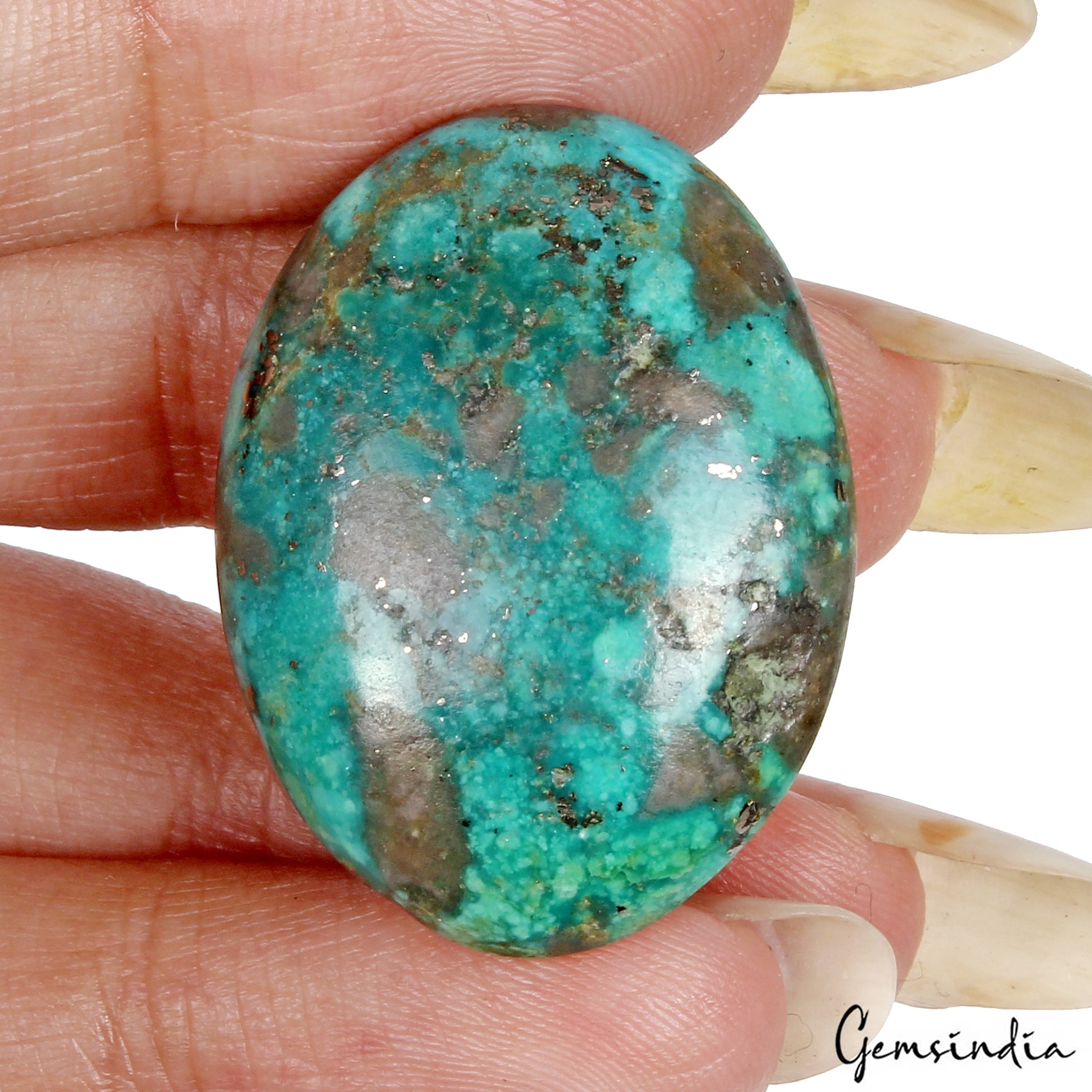 52.50 Ct Certified Natural Iranian Turquoise Rare Top Quality Untreated Gemstone
