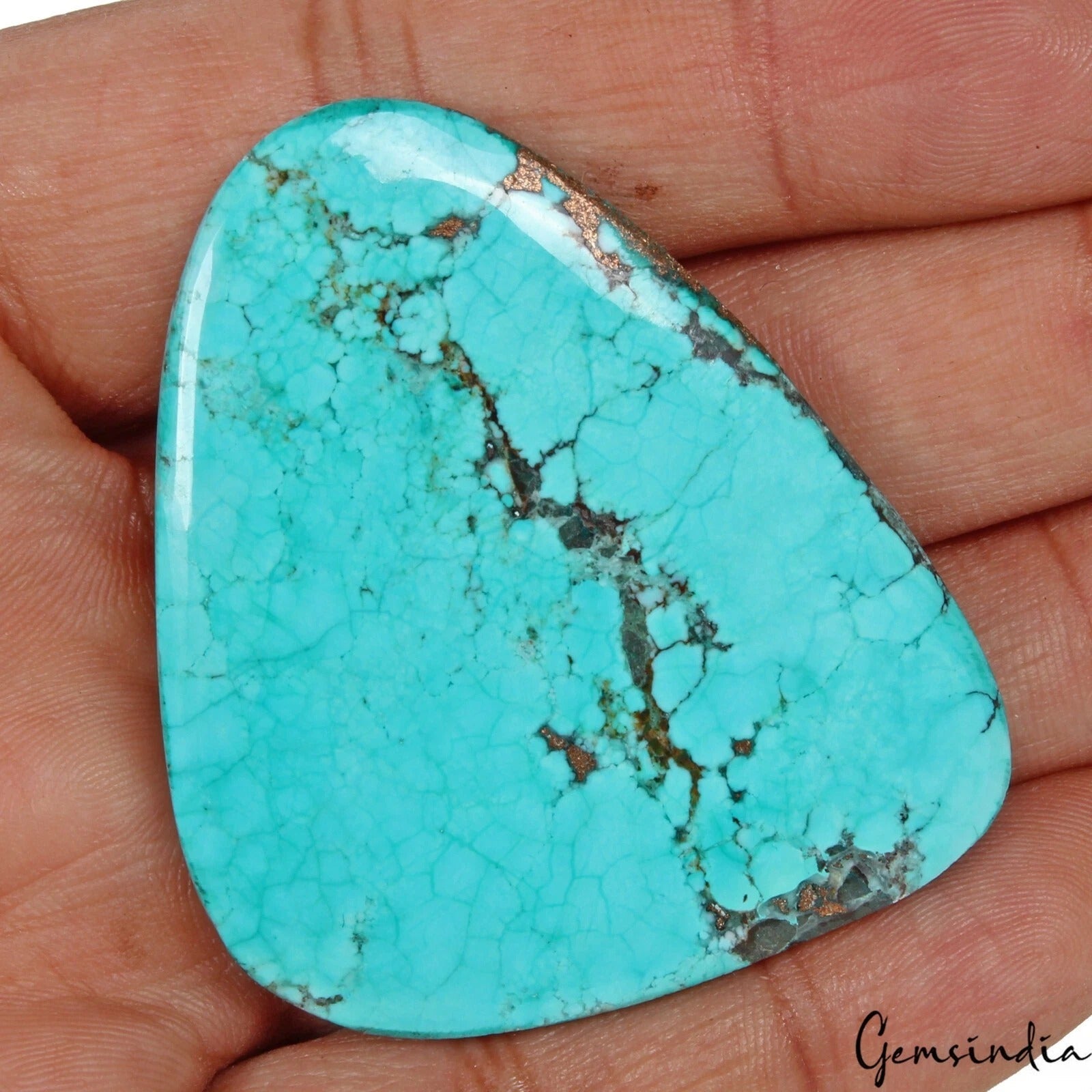 120.80 Ct Natural Arizona Blue Turquoise Fancy Cab Loose Gems From United State