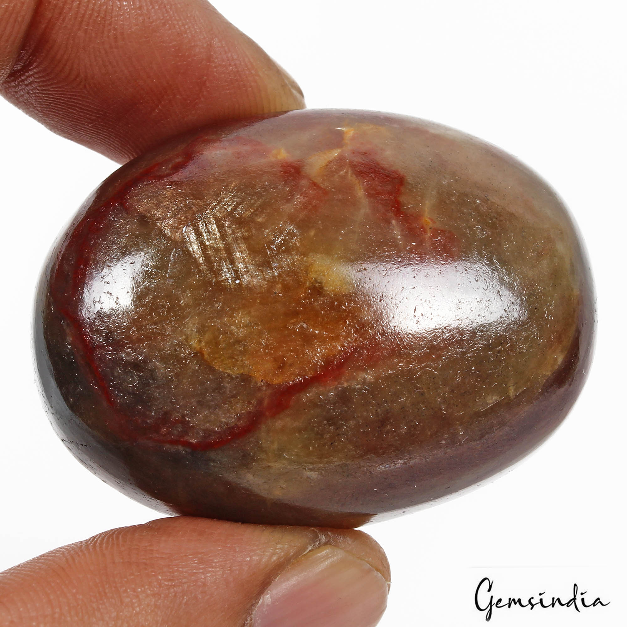 Sapphire Cabochon, Untreated, Bi Color — 45x33x17mm, 300 Ct, Madagascar