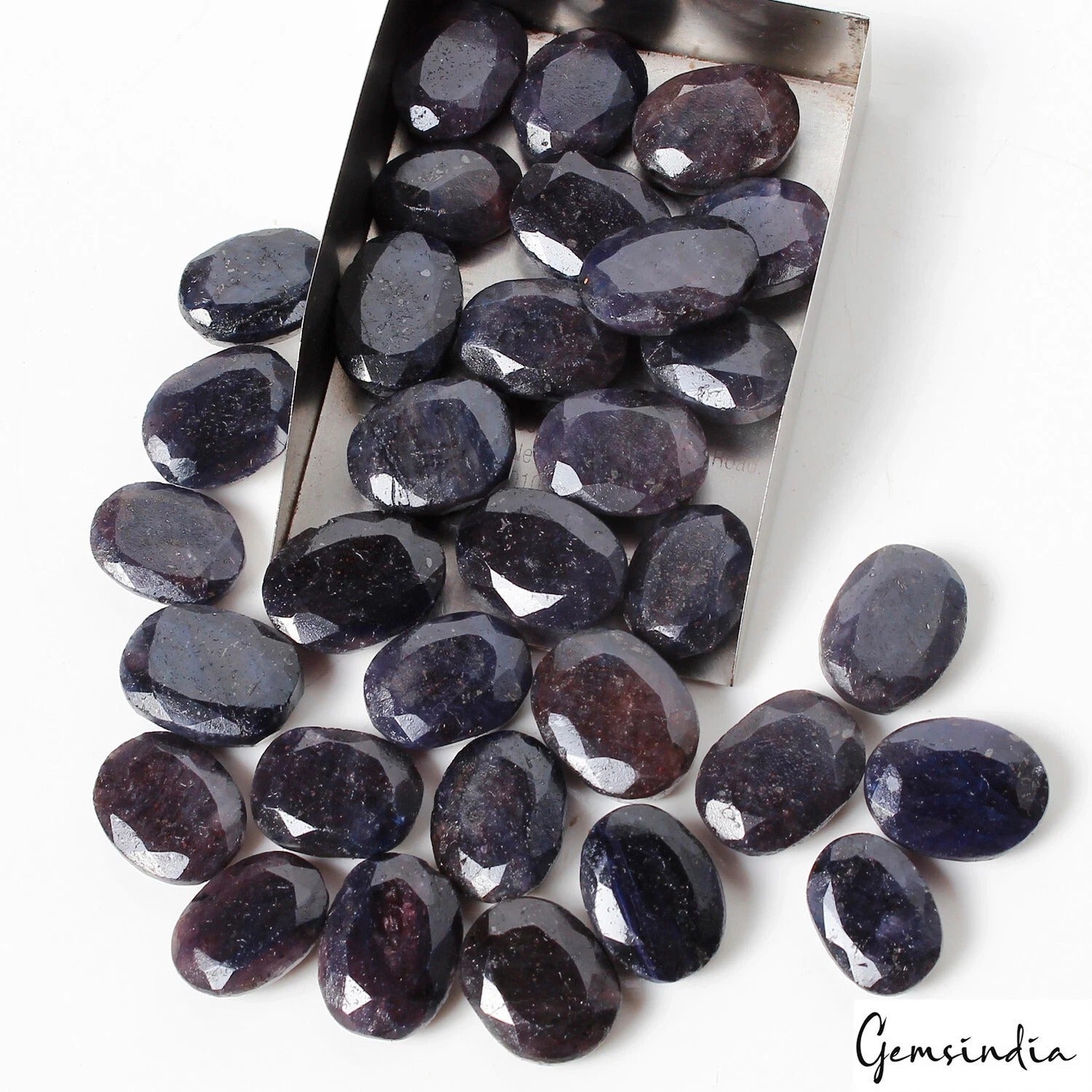 32 Pcs Natural Blue Sapphire 16-18mm Oval Cut Loose Faceted Gemstones Lot~650 Ct