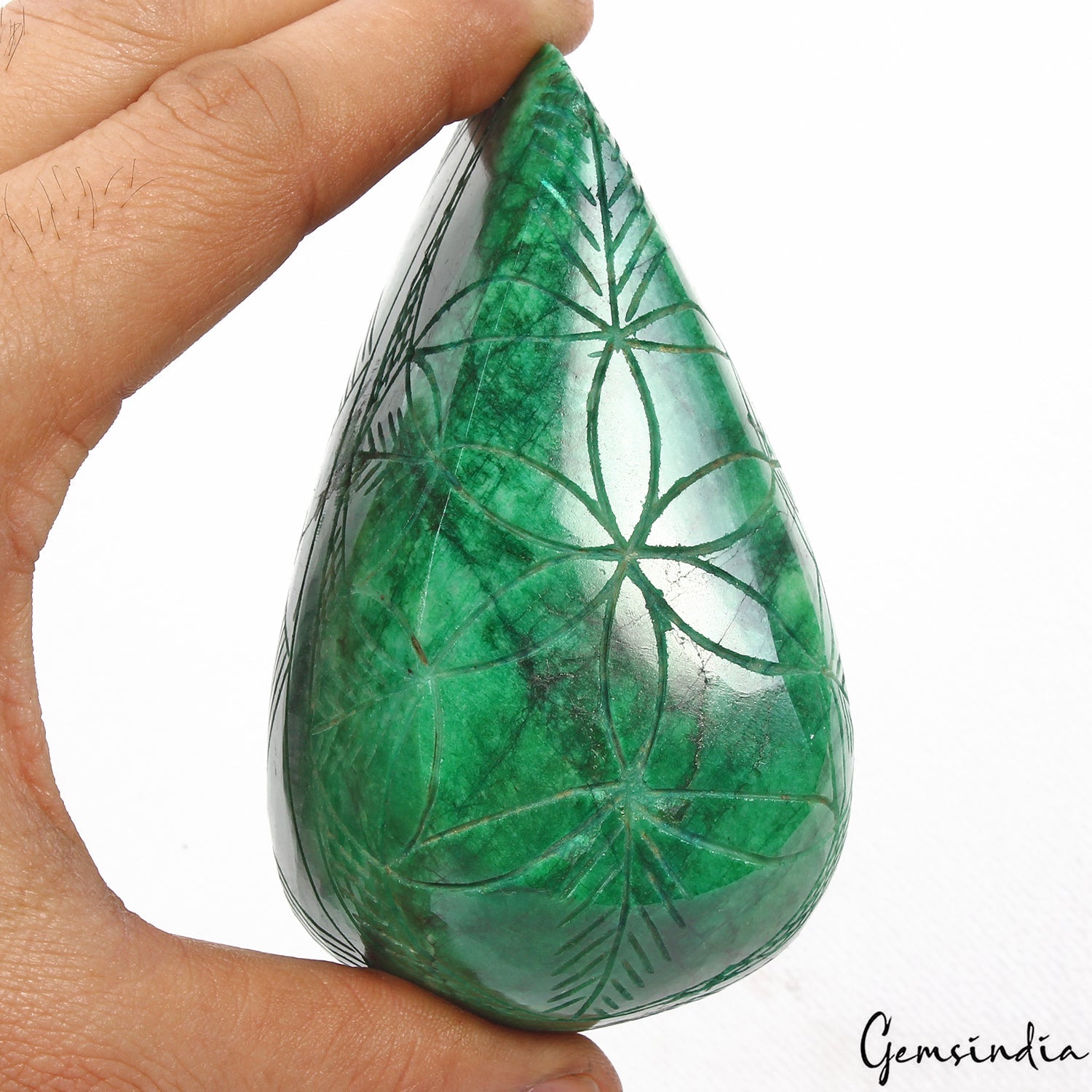 Certified 2130 Cts Natural Brazilian Green Emerald Pear Carving Loose Huge Gem