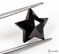 4.1 Carats 100% Natural Polished Star Shape Loose Earth Mined Black Diamond~13mm