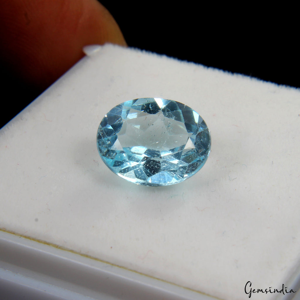 5.00 Ct Sky Blue Topaz Oval Genuine Natural Loose Certified Gemstone~ 11x9x5mm