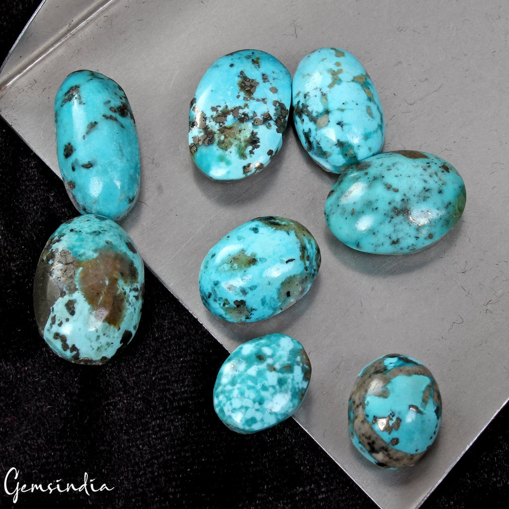 137.60 Ct Natural Hand Cut Blue Turquoise AAA Grade Untreated Cabochon Gemstones
