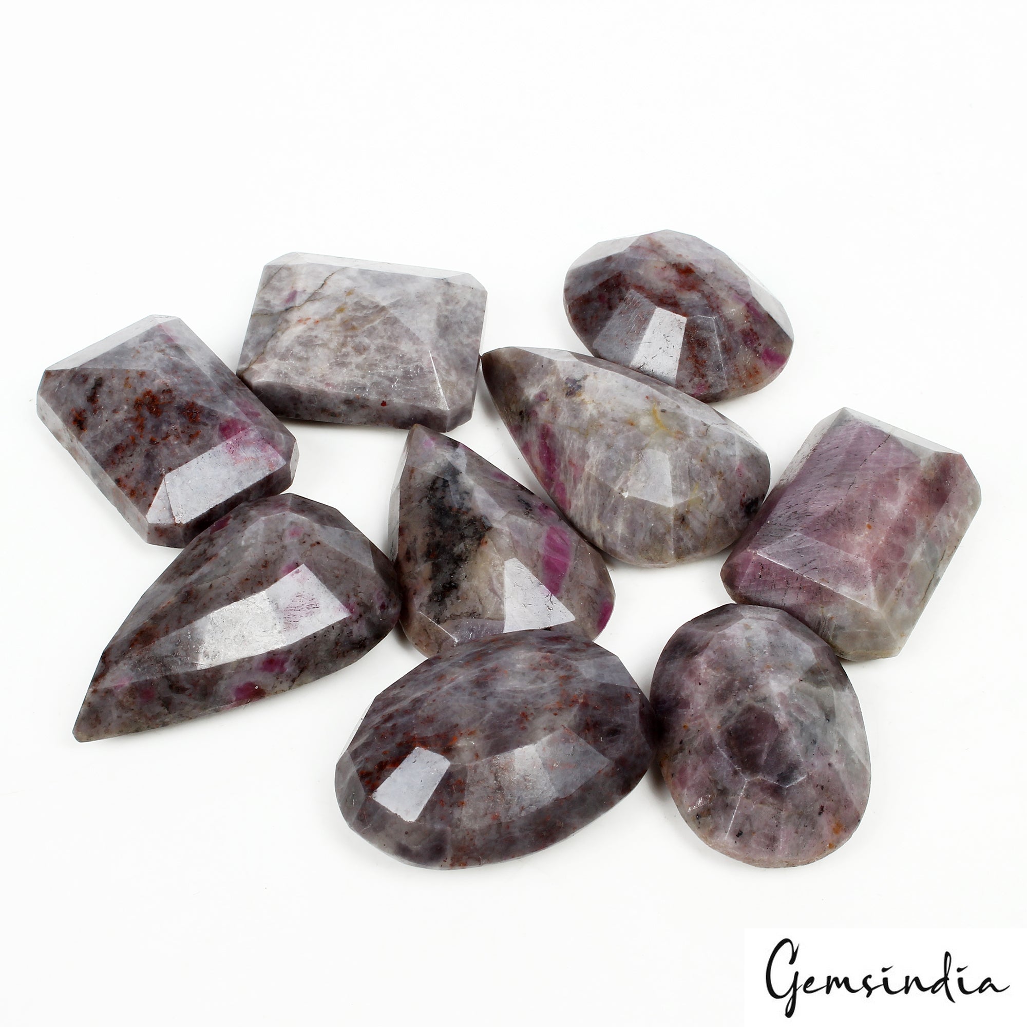 Ruby Lot, Loose Gemstone, Pear Cut, Untreated — 9 Pieces, 30mm to 42mm, 890 Ct