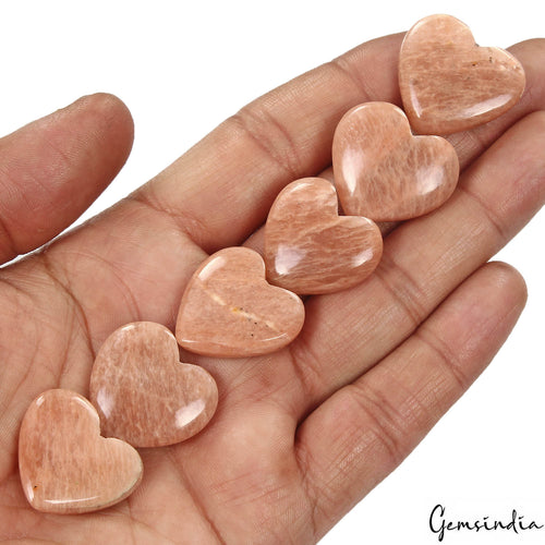 Amazonite Lot, Cabochon, Untreated, Peach — 6 Pieces, 23mm to 24mm, 196.10 Ct