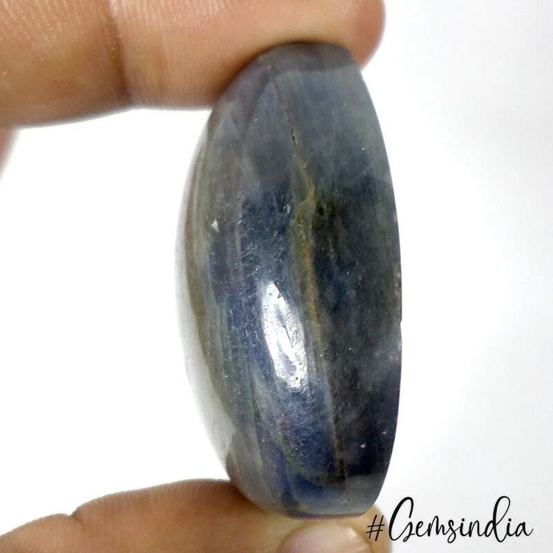 380 Ct Natural Blue Grey Sapphire Pear Cab Pendant Size Certified Loose Gems